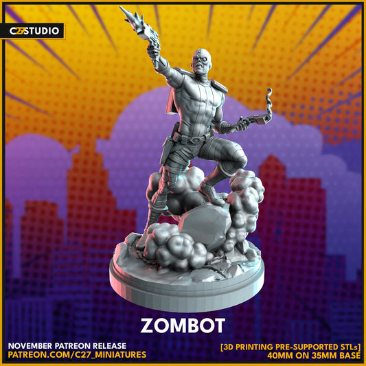 Zombot | 40mm Crisis Protocol | Superhero