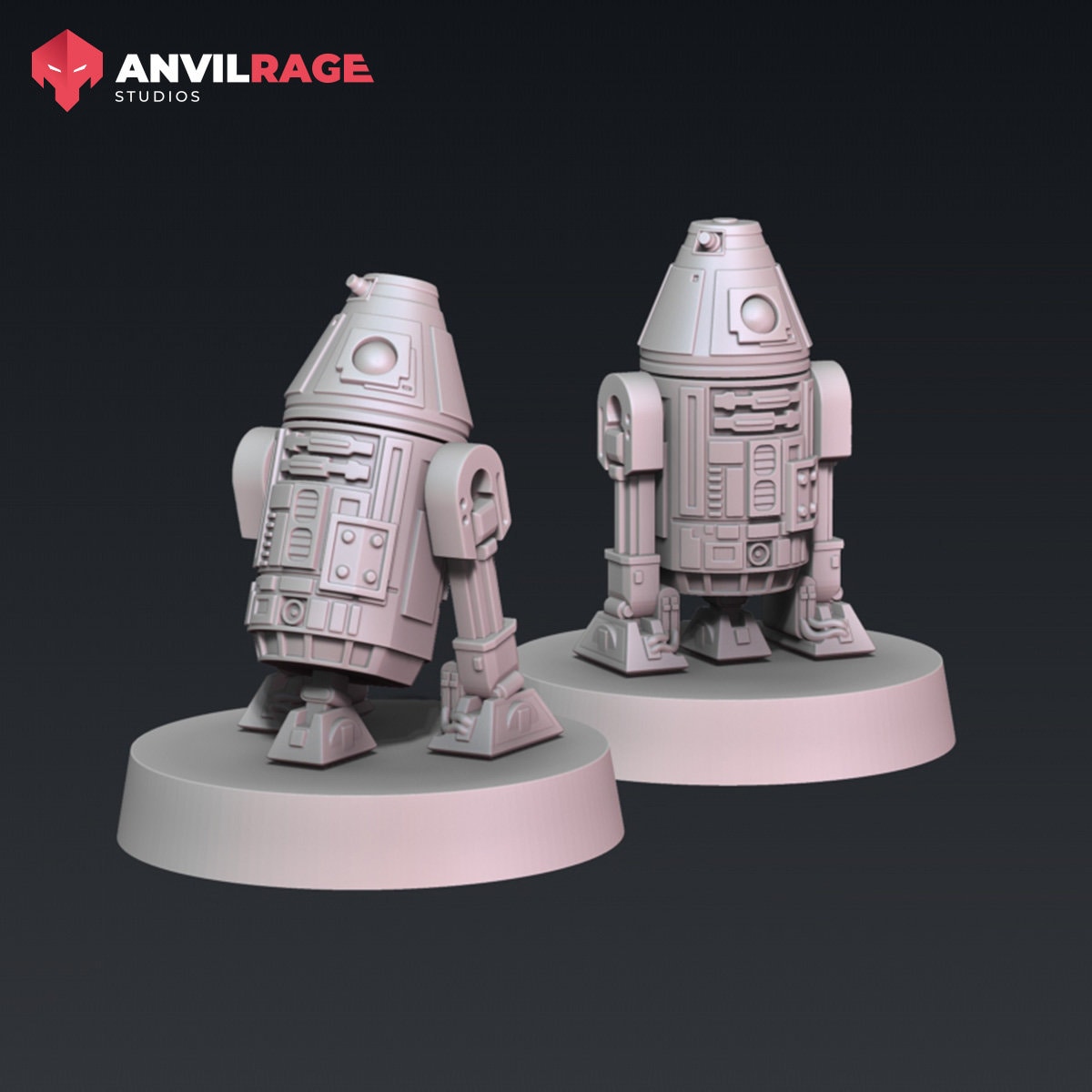 R4-Droid  -  2 pack | Anvilrage | 35mm | SW Legions | DnD Miniatures | Tabletop Gaming | Sci-Fi | SW Miniatures