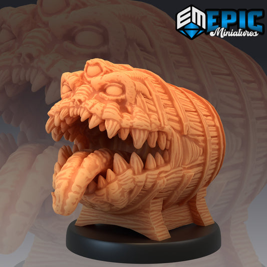 Mimic Barrel | DnD Miniatures | Tabletop Gaming Miniature | Fantasy-War Games