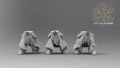 Knights Templar Sergeants -  Set of 5 | DnD Miniatures | Tabletop Gaming | Wargame Proxy | Sci-Fi | Cyberpunk