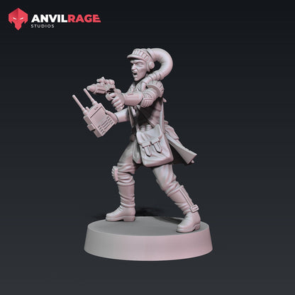 Freedom Fighters - Female Commander | Anvilrage | 35mm | SW Legions | DnD Miniatures | Tabletop Gaming | Sci-Fi | SW Miniatures