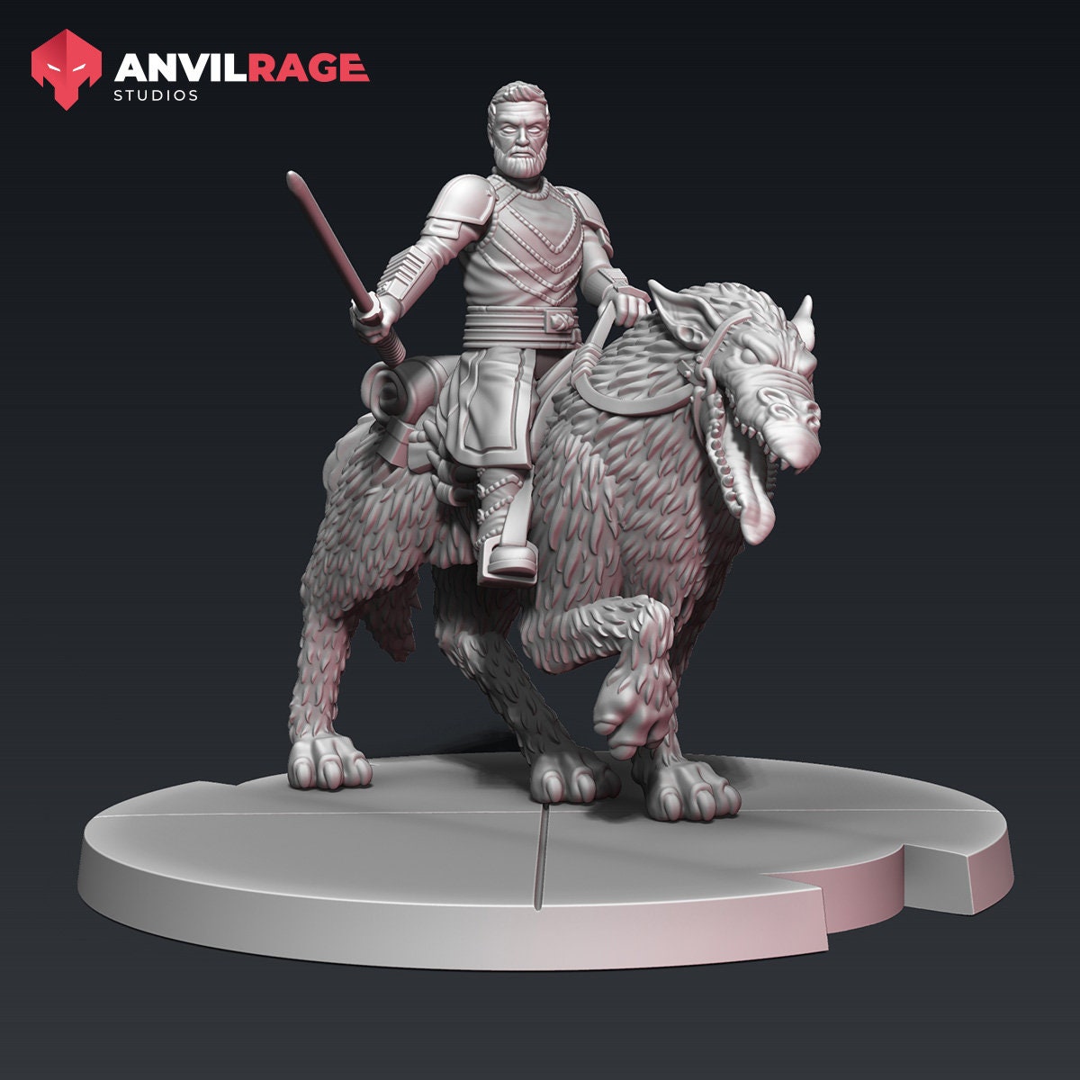 Fallen General Wolf Rider | Anvilrage | 35mm | SW Legions | DnD Miniatures | Tabletop Gaming | Sci-Fi | SW Miniatures