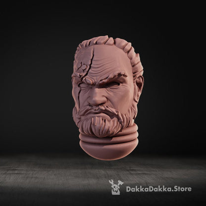 Legendary Heroes Heads - Set of 5 | DnD Miniatures | Tabletop Gaming | Wargame Proxy | Sci-Fi | Cyberpunk