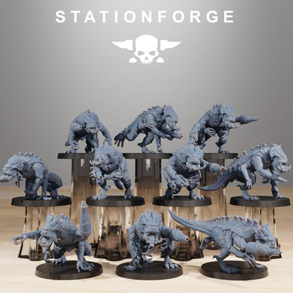 Xenarid Infantry - Set of 10 | DnD Miniatures | Tabletop Gaming | Wargame Proxy | Sci-Fi | Cyberpunk