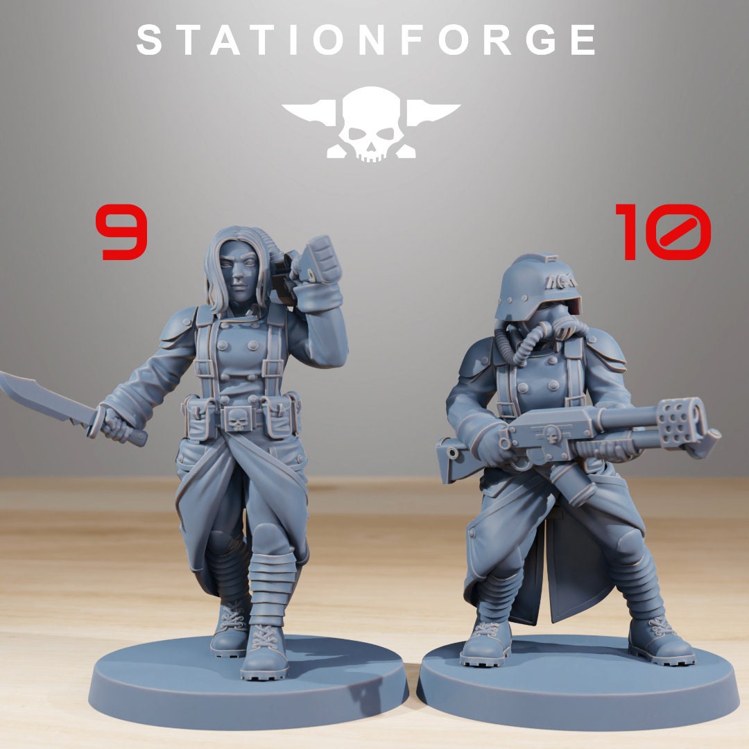 GrimGuard Sisters of War | DnD Miniatures | Tabletop Gaming | Wargame Proxy | Sci-Fi | Cyberpunk