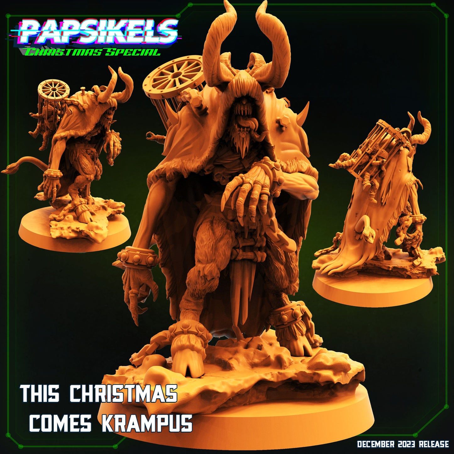 This Christmas Comes Krampus | Xmas | DnD Miniatures | Tabletop Gaming | Tabletop Miniature | Sci-Fi | Cyberpunk