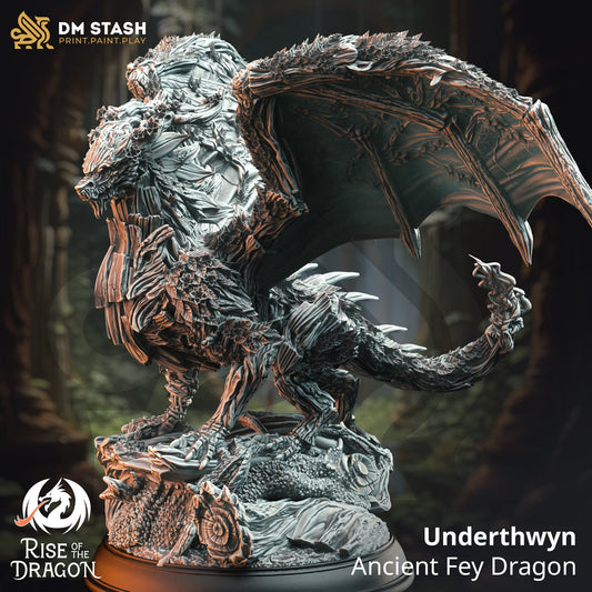 Underthwyn - Ancient Fey Dragon | DnD Miniatures | Tabletop Gaming Miniature | Fantasy-War Games