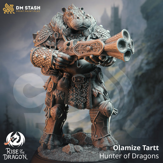 Olamize Tartt - Hunter of Dragons | DnD Miniatures | Tabletop Gaming Miniature | Fantasy-War Games