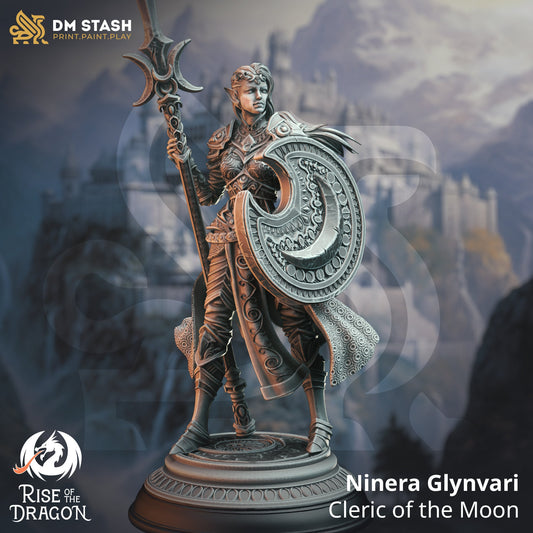 Ninera Glynvari - Cleric of the Moon | DnD Miniatures | Tabletop Gaming Miniature | Fantasy-War Games