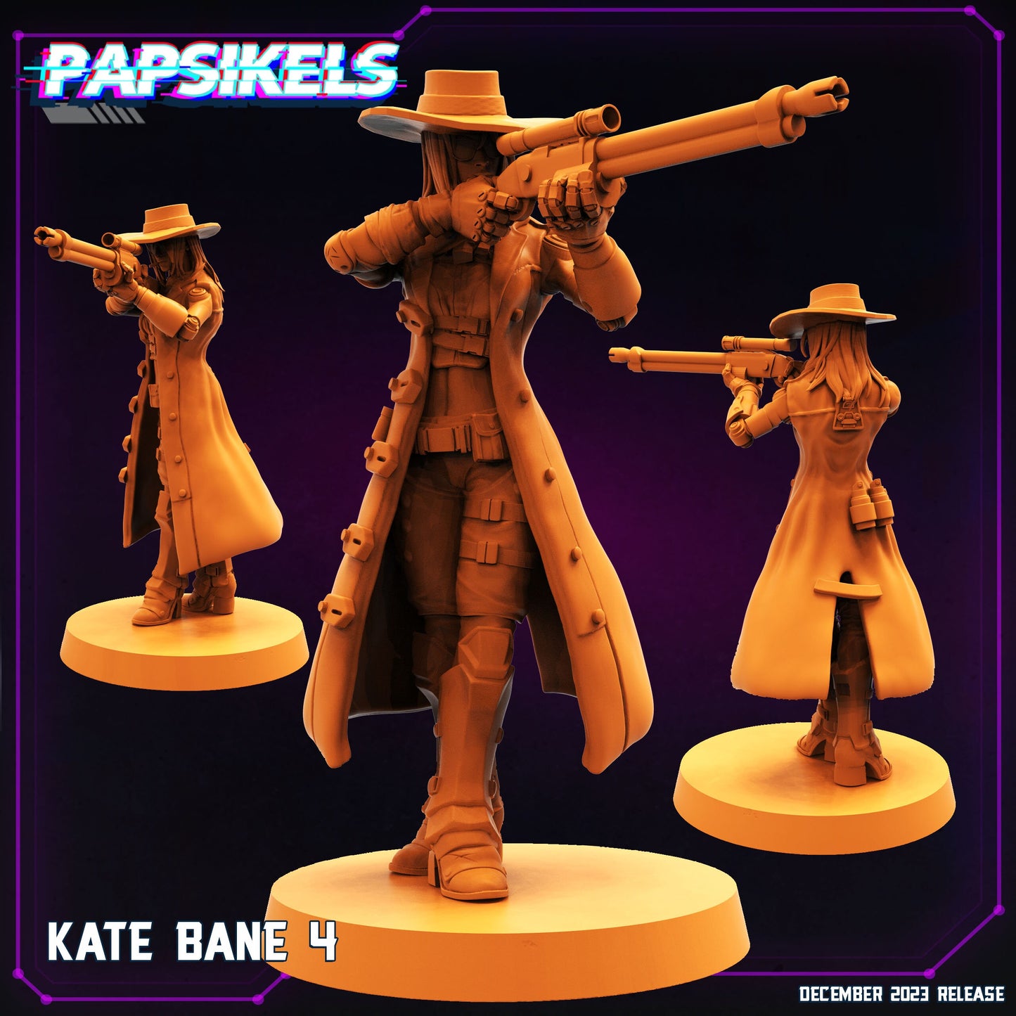 Kate Bane - v4 | DnD Miniatures | Tabletop Gaming | Tabletop Miniature | Sci-Fi | Cyberpunk