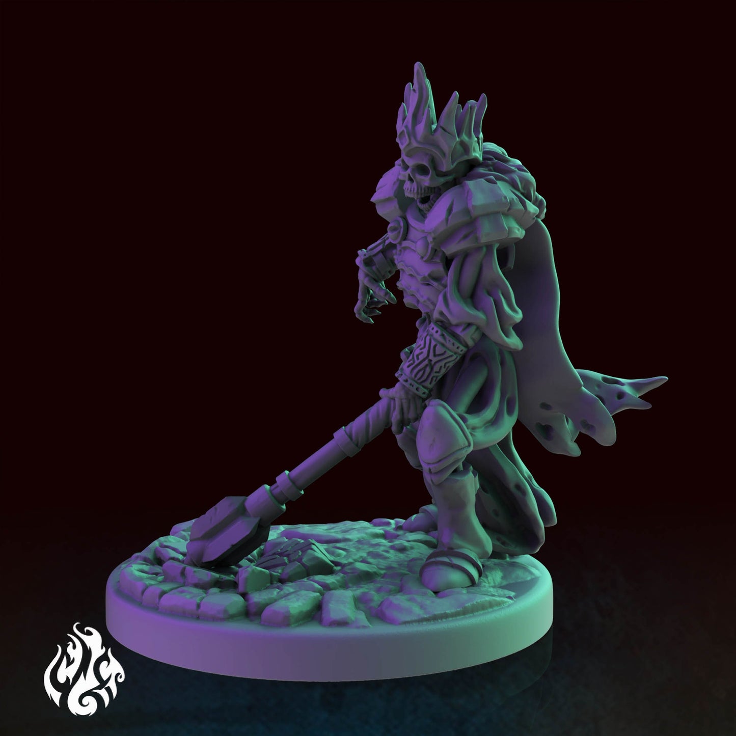 Skeleton King | DnD Miniatures | Tabletop Gaming Miniature | Fantasy-War Games