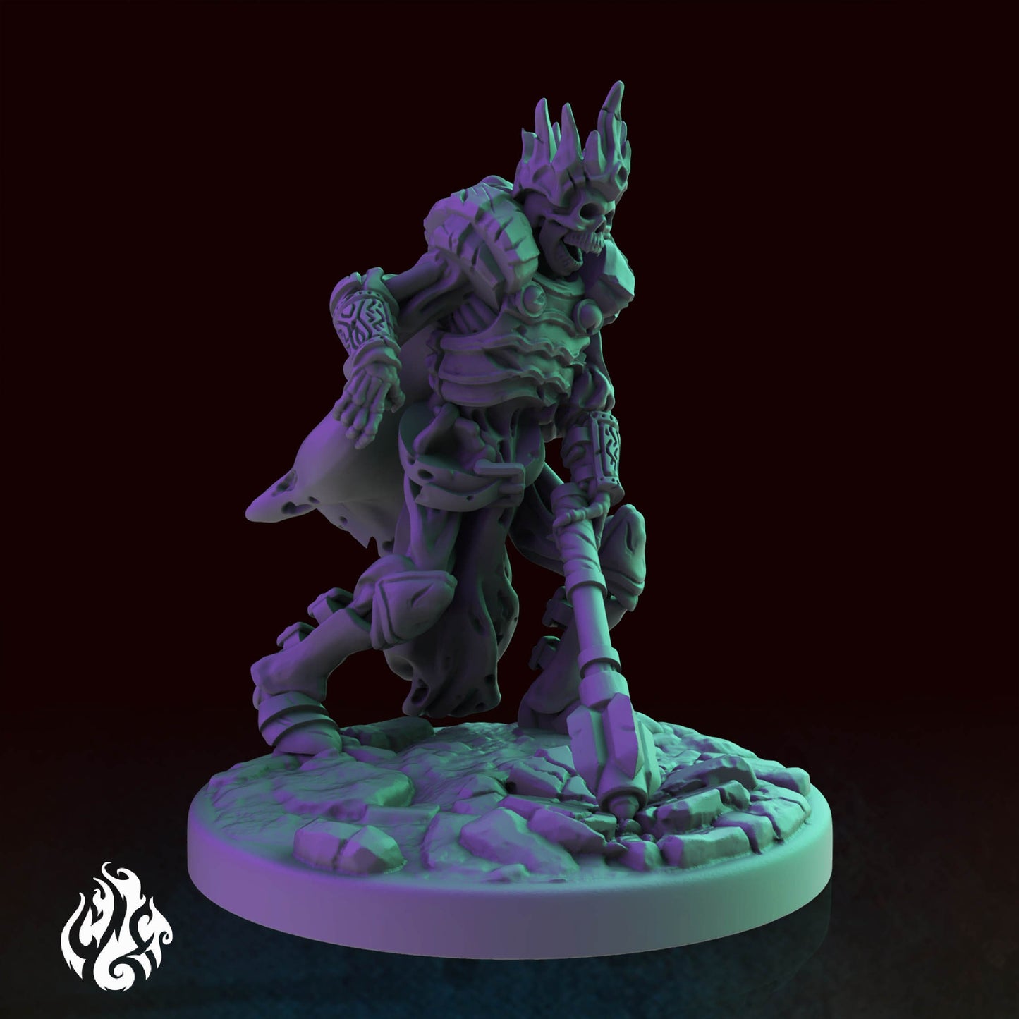 Skeleton King | DnD Miniatures | Tabletop Gaming Miniature | Fantasy-War Games