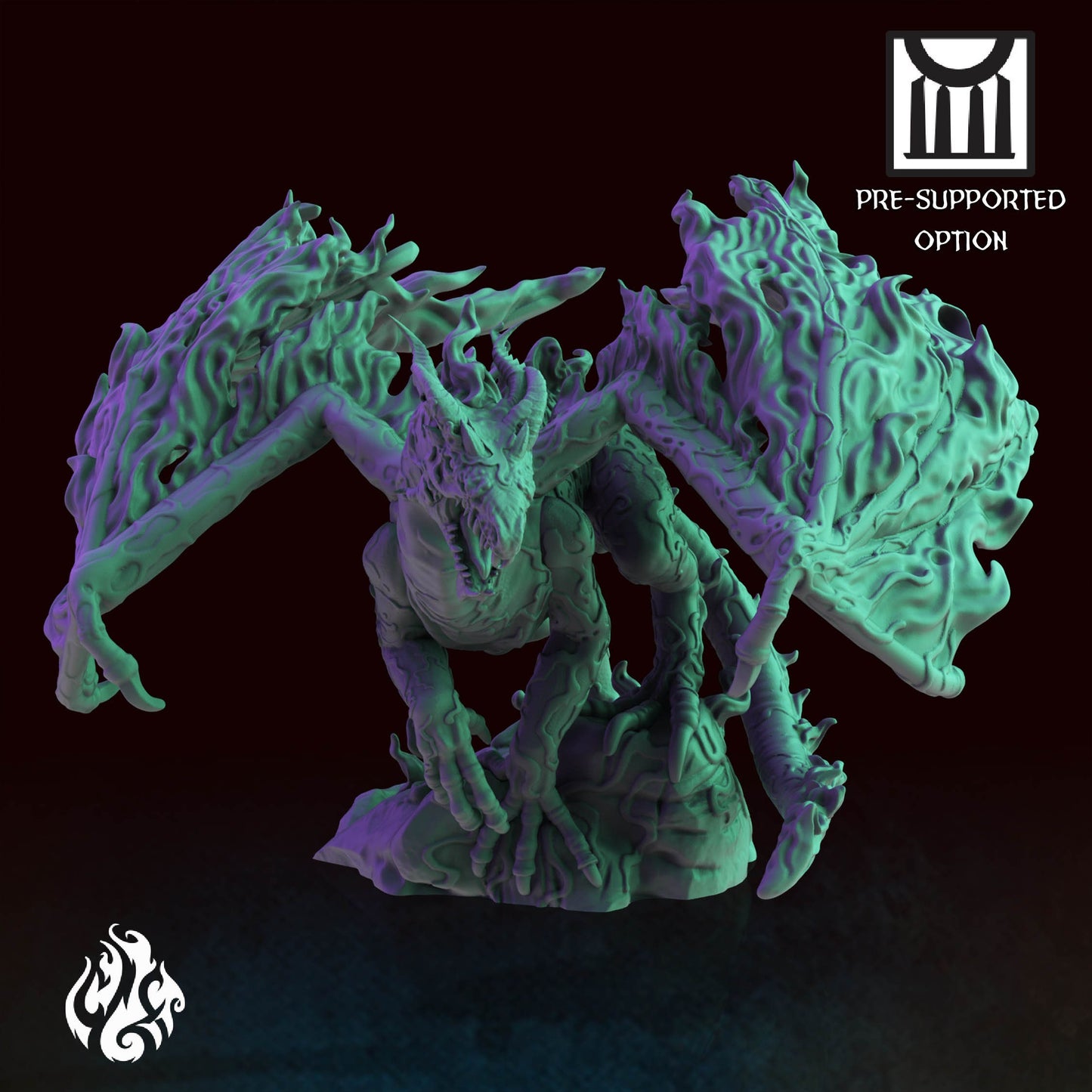 Monstrosities - Shadow Dragon | DnD Miniatures | Tabletop Gaming Miniature | Fantasy-War Games