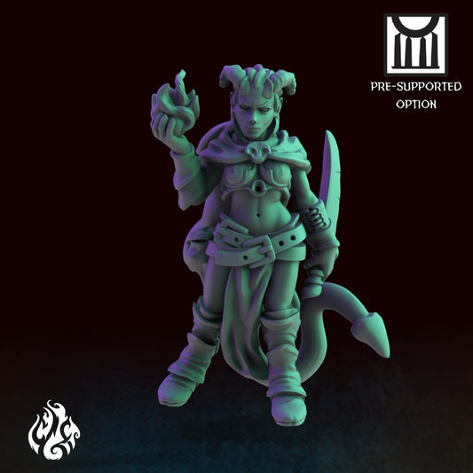 Heroes - Tiefling Warlock | DnD Miniatures | Tabletop Gaming Miniature | Fantasy-War Games