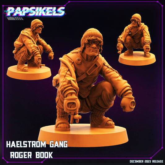 Haelstom Gang Roger Book | DnD Miniatures | Tabletop Gaming | Tabletop Miniature | Sci-Fi | Cyberpunk