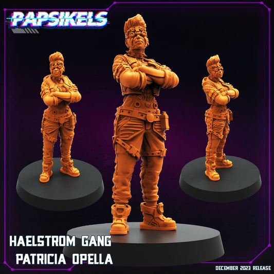 Haelstom Gang Patricia Opella | DnD Miniatures | Tabletop Gaming | Tabletop Miniature | Sci-Fi | Cyberpunk