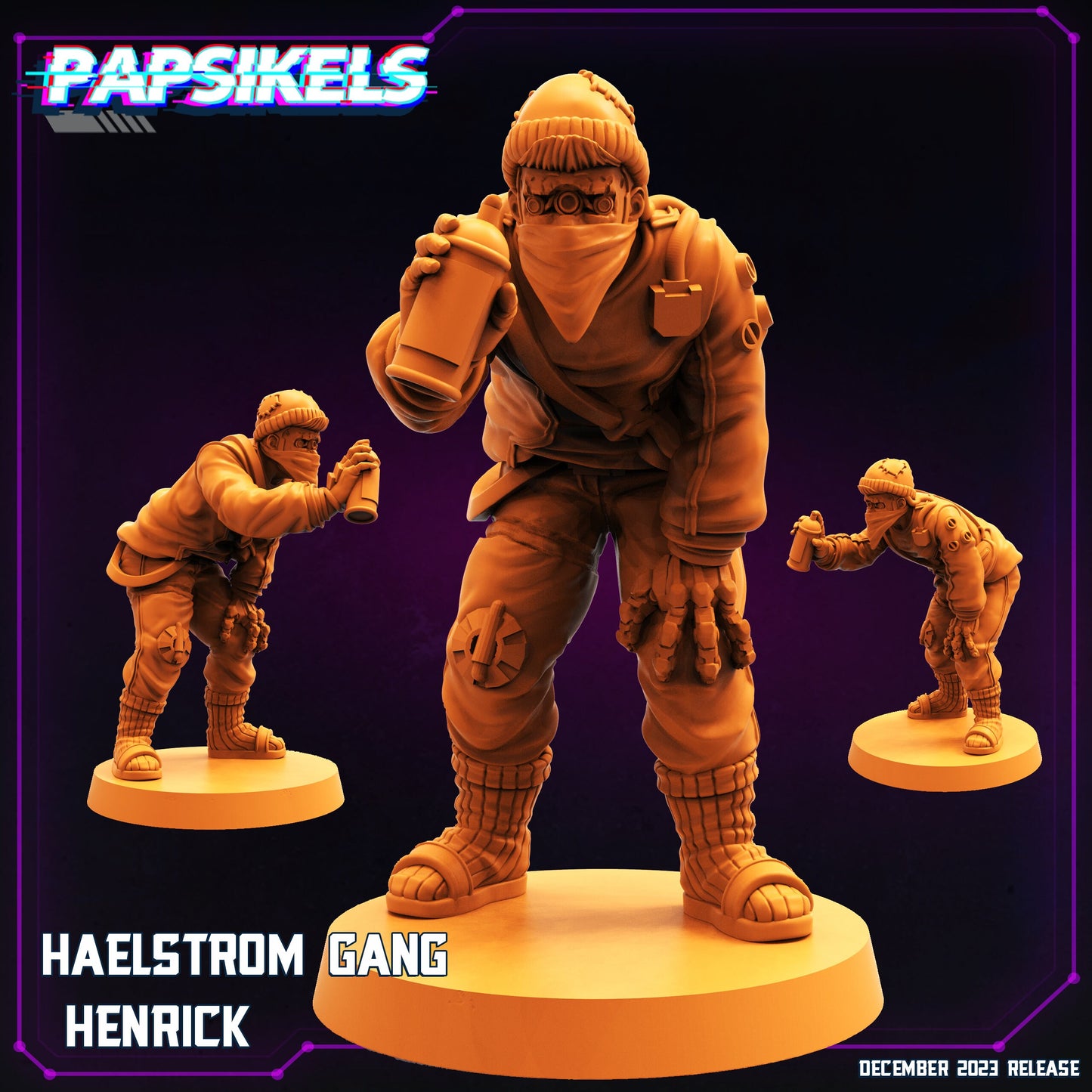 Haelstom Gang Henrick | DnD Miniatures | Tabletop Gaming | Tabletop Miniature | Sci-Fi | Cyberpunk