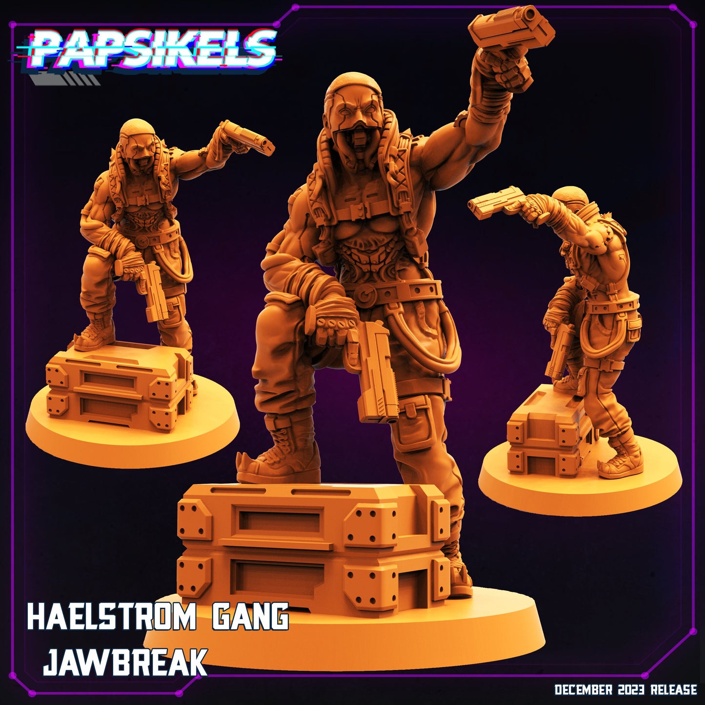 Haelstom Gang Jawbreak | DnD Miniatures | Tabletop Gaming | Tabletop Miniature | Sci-Fi | Cyberpunk