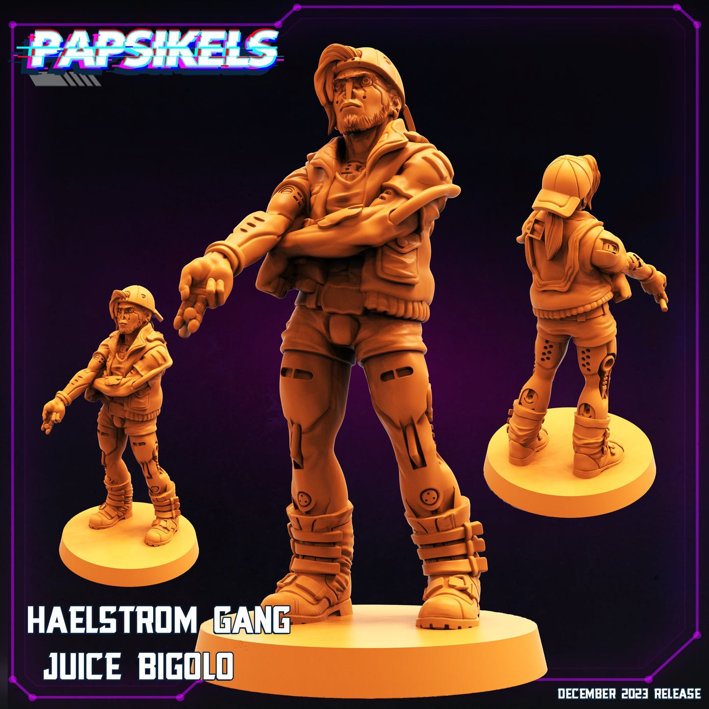 Haelstom Gang Juice Bigolo | DnD Miniatures | Tabletop Gaming | Tabletop Miniature | Sci-Fi | Cyberpunk