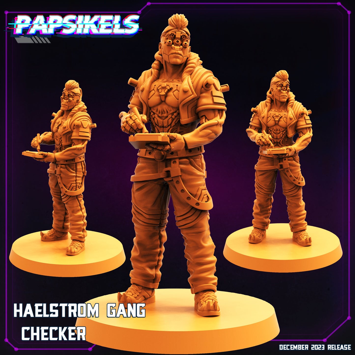 Haelstom Gang Checker | DnD Miniatures | Tabletop Gaming | Tabletop Miniature | Sci-Fi | Cyberpunk