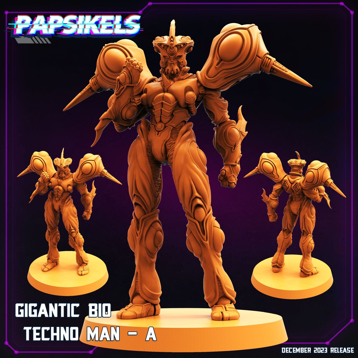 Gigantic Bio Techno Man - A | DnD Miniatures | Tabletop Gaming | Tabletop Miniature | Sci-Fi | Cyberpunk