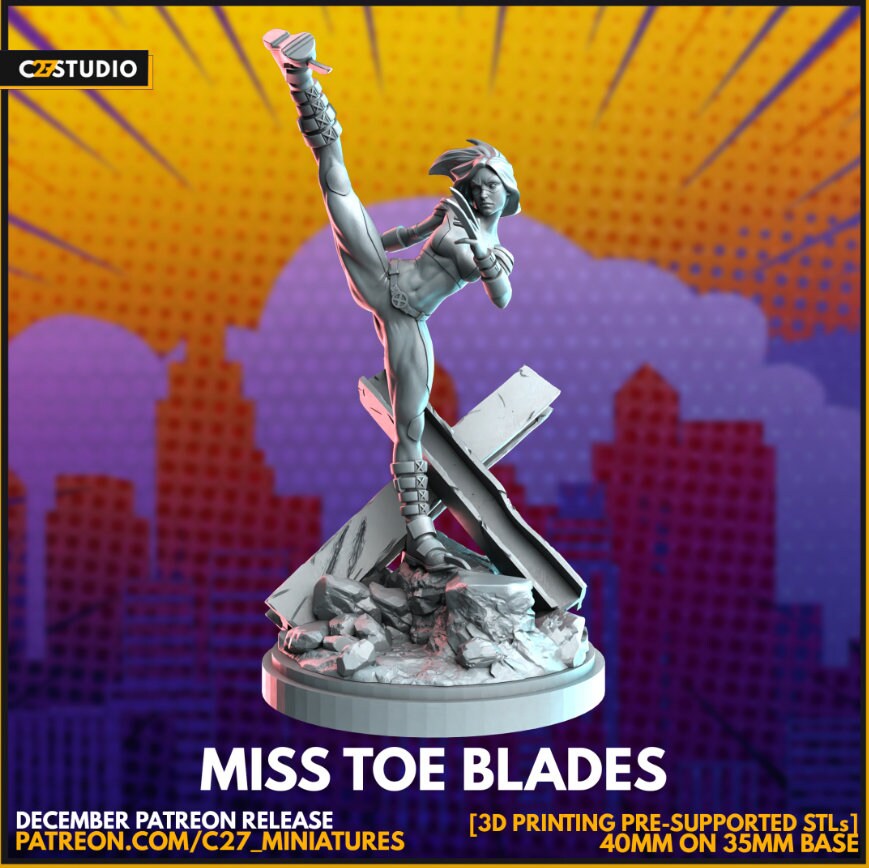 Miss Toe Blades | 40mm Crisis Protocol | Superhero