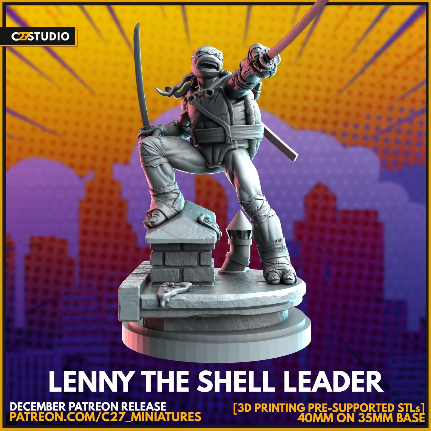 Lenny the Shell Leader | 40mm Crisis Protocol | Superhero