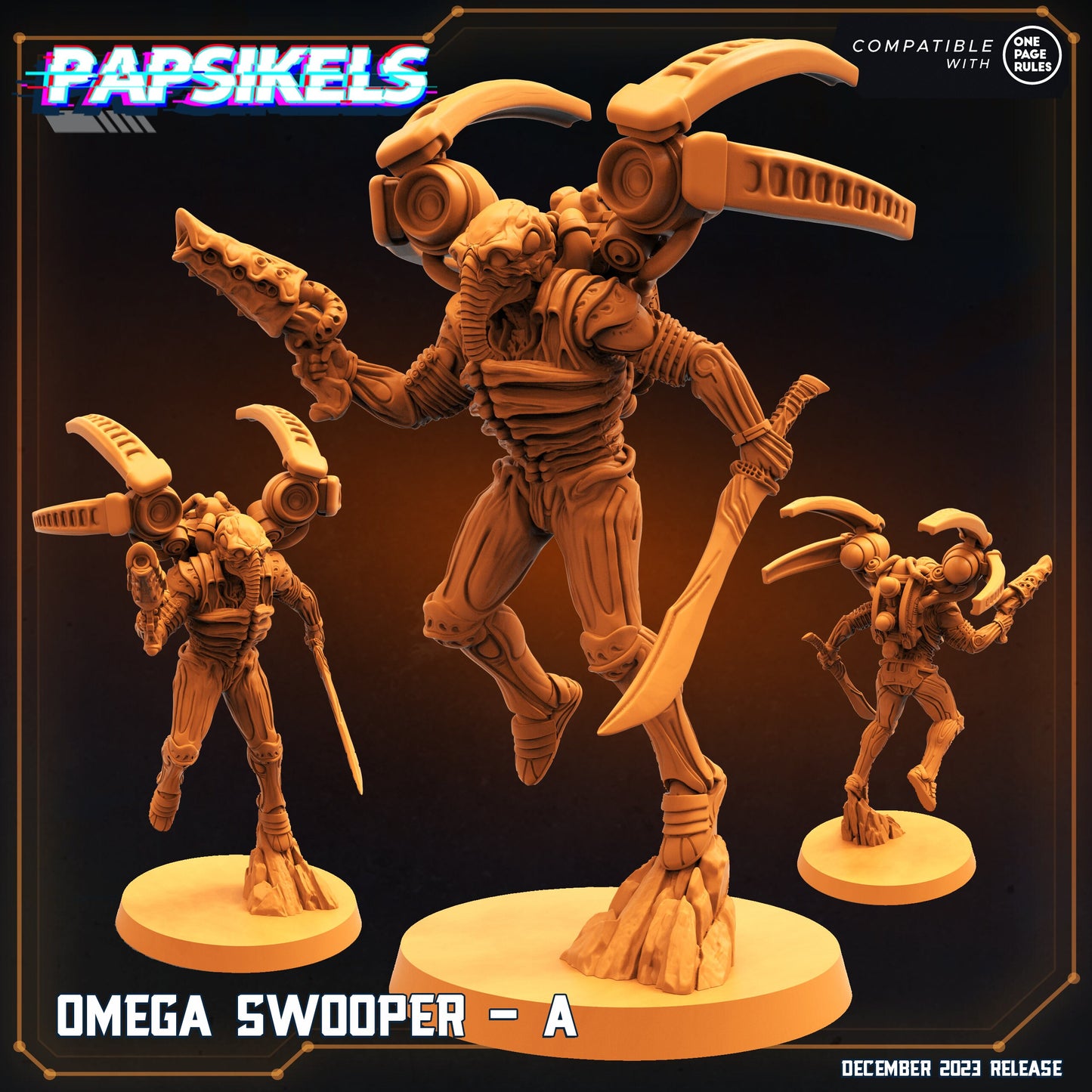 Omega Swooper - A | DnD Miniatures | Tabletop Gaming | Tabletop Miniature | Sci-Fi | Cyberpunk