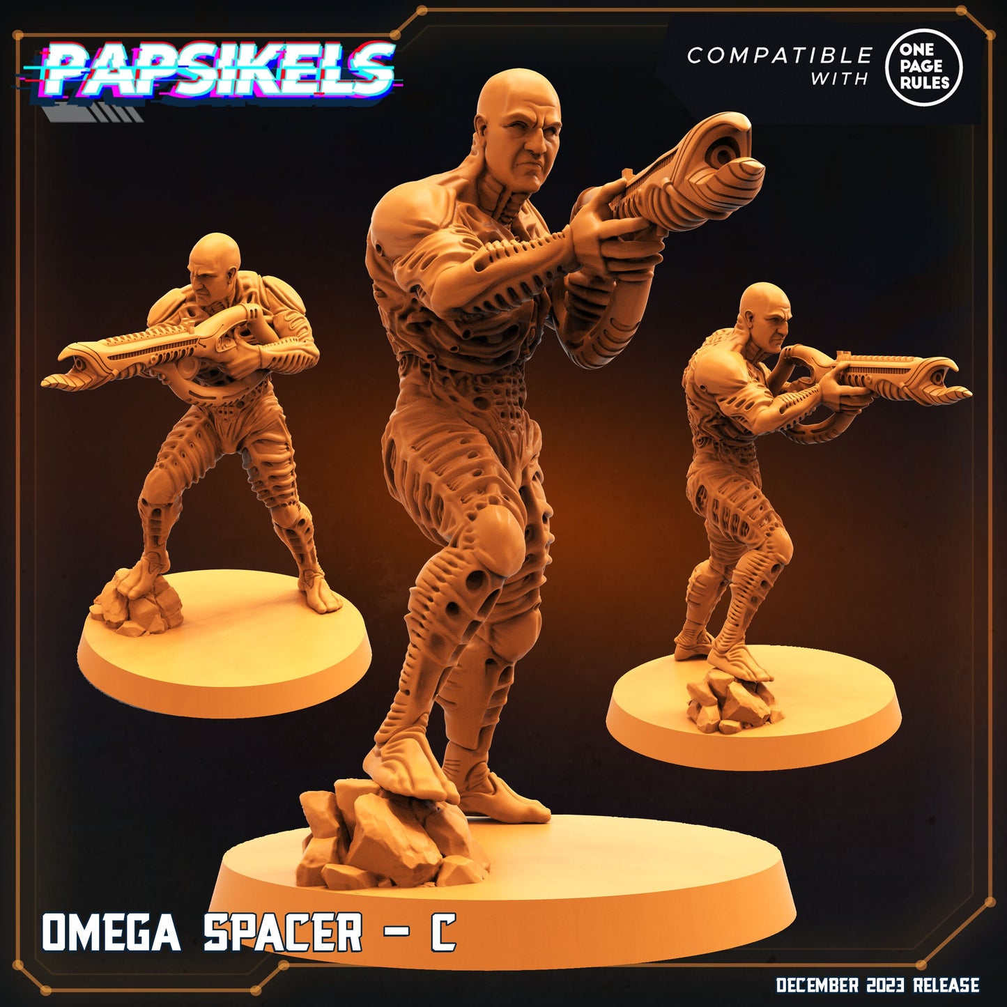 Omega Spacer - C | DnD Miniatures | Tabletop Gaming | Tabletop Miniature | Sci-Fi | Cyberpunk