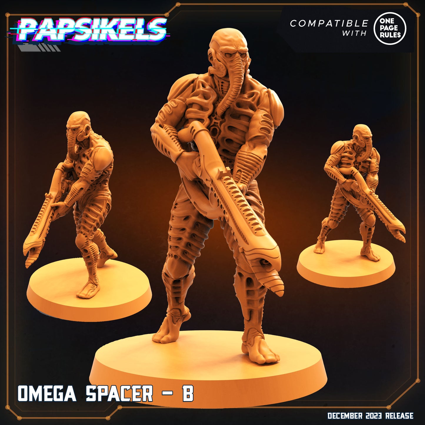 Omega Spacer - B | DnD Miniatures | Tabletop Gaming | Tabletop Miniature | Sci-Fi | Cyberpunk