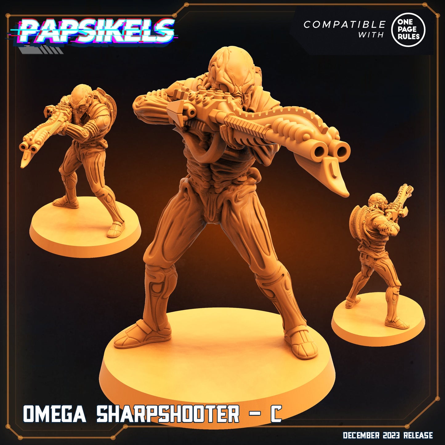 Omega Sharpshooter - C | DnD Miniatures | Tabletop Gaming | Tabletop Miniature | Sci-Fi | Cyberpunk