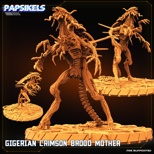 Gigerian Crimson Brood Mother | DnD Miniatures | Tabletop Gaming | Tabletop Miniature | Sci-Fi | Cyberpunk