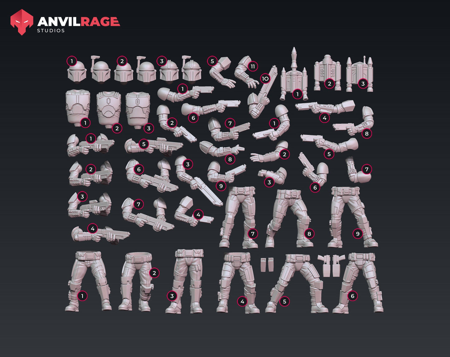 Old Way Mercenaries - Set of 13