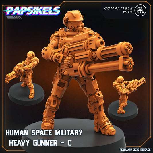 Human Space Military Heavy Gunner - C