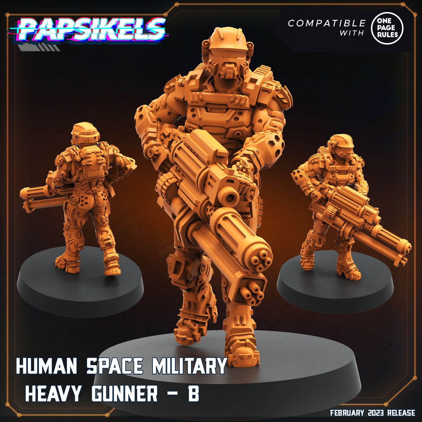 Human Space Military Heavy Gunner - B