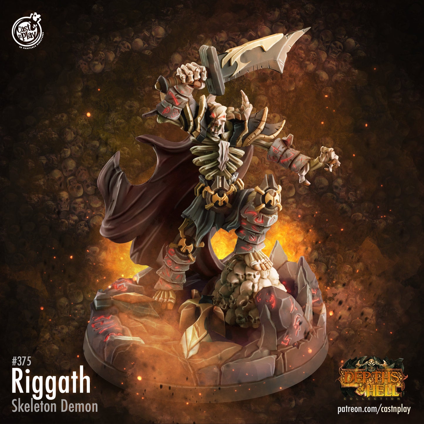 Riggath - Skeleton Demon from the Depths of Hell Collection