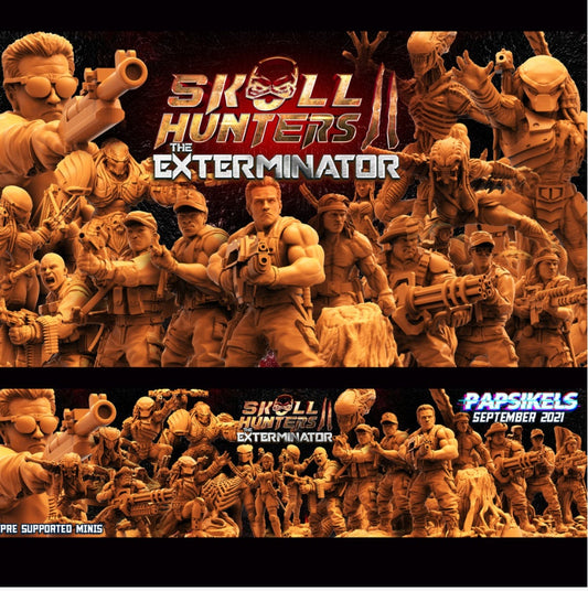 Skull Hunters 2 The Exterminator Complete Set of 20 Models