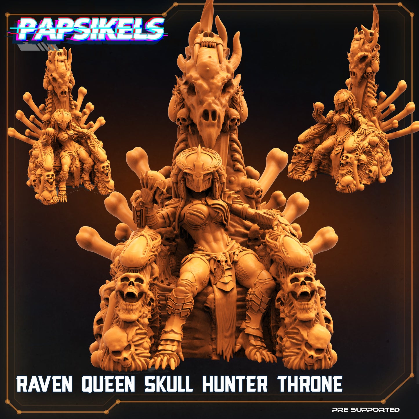 Raven Queen Skull Hunter and Throne