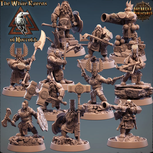 Dwarves of the White Ravens of Norrokk - 11 Piece Compete Set