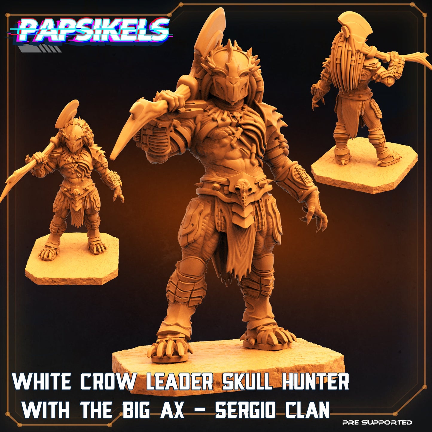 White Crow Leader Skull Hunter with the Big Ax - Sergio Clan