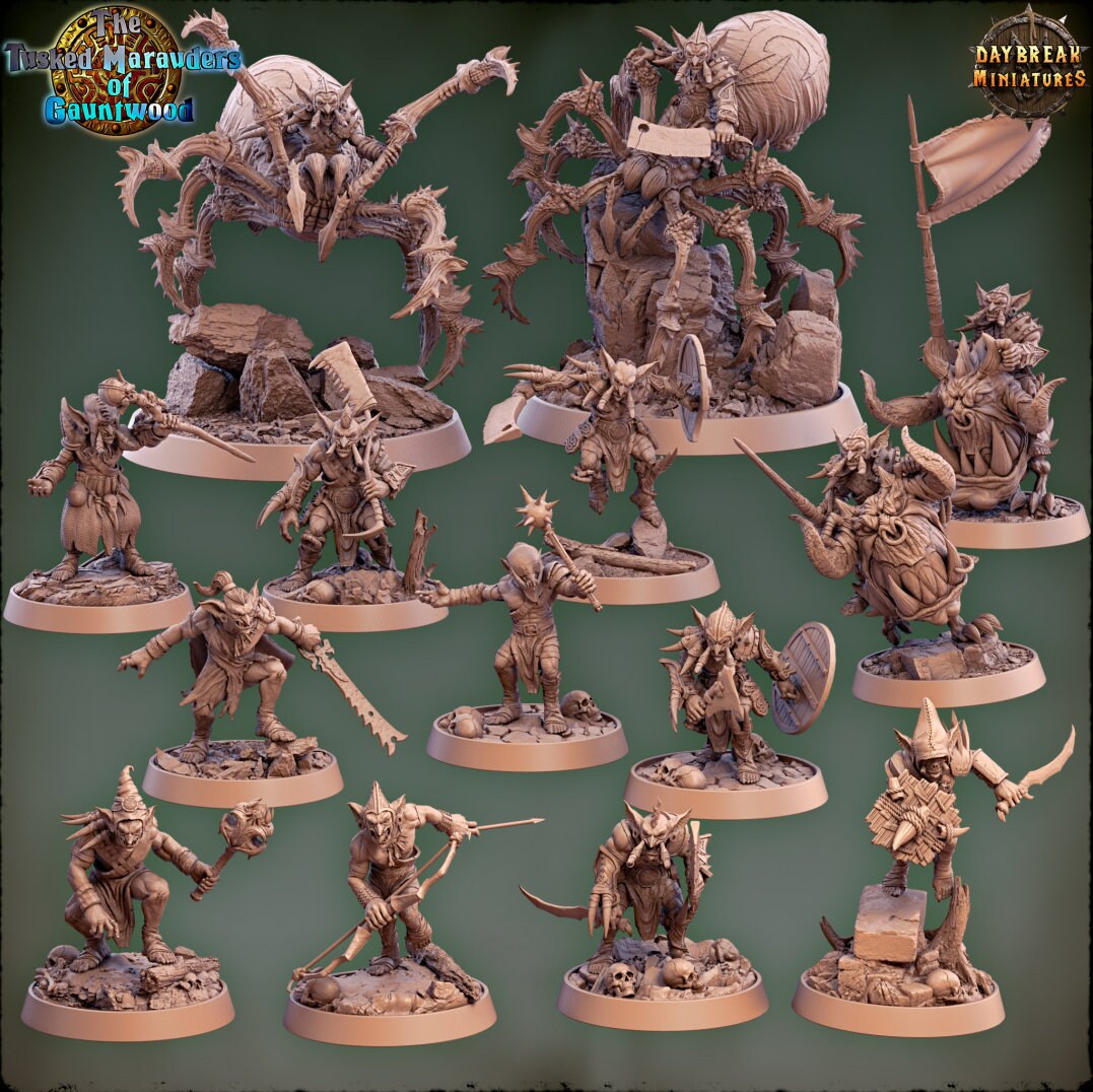 Goblins - Tusked Marauders of Gauntwood - 14 Piece Compete Set