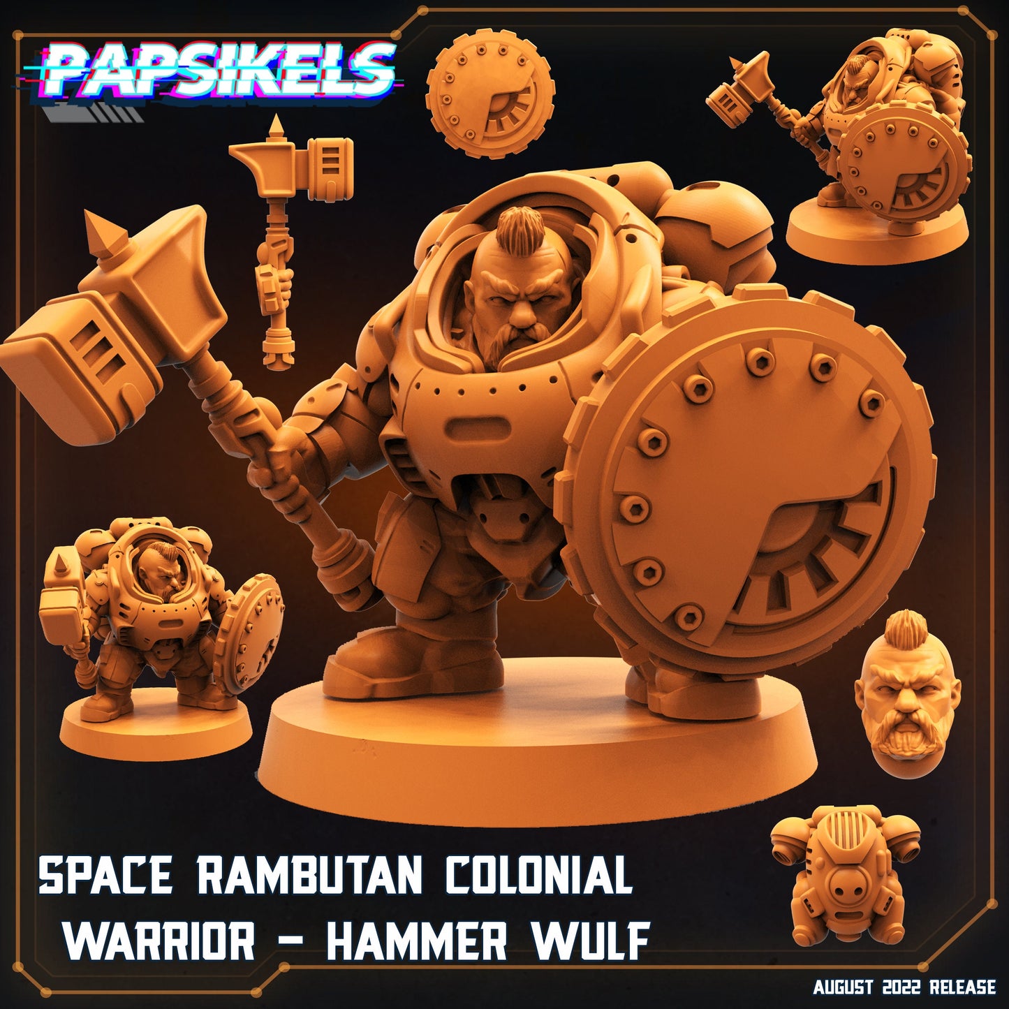 Space Rambutan Colonial Warrior - Hammer Wulf