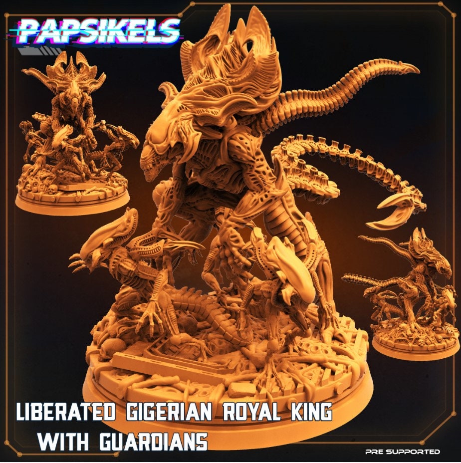 Liberated Gigerian Royal King with Guardians