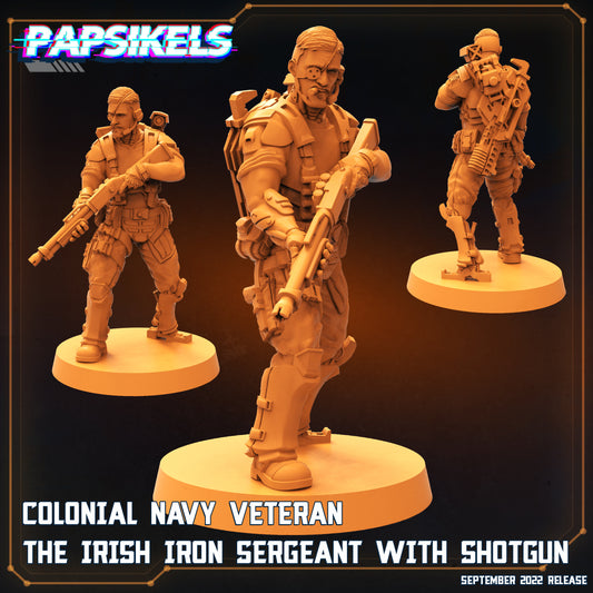 Colonial Navy Veteran - The Irish Iron Sergeant with Shotgun