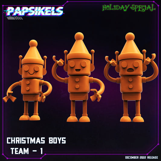 Christmas Boys Team - 1 - Set of 3  - Christmas