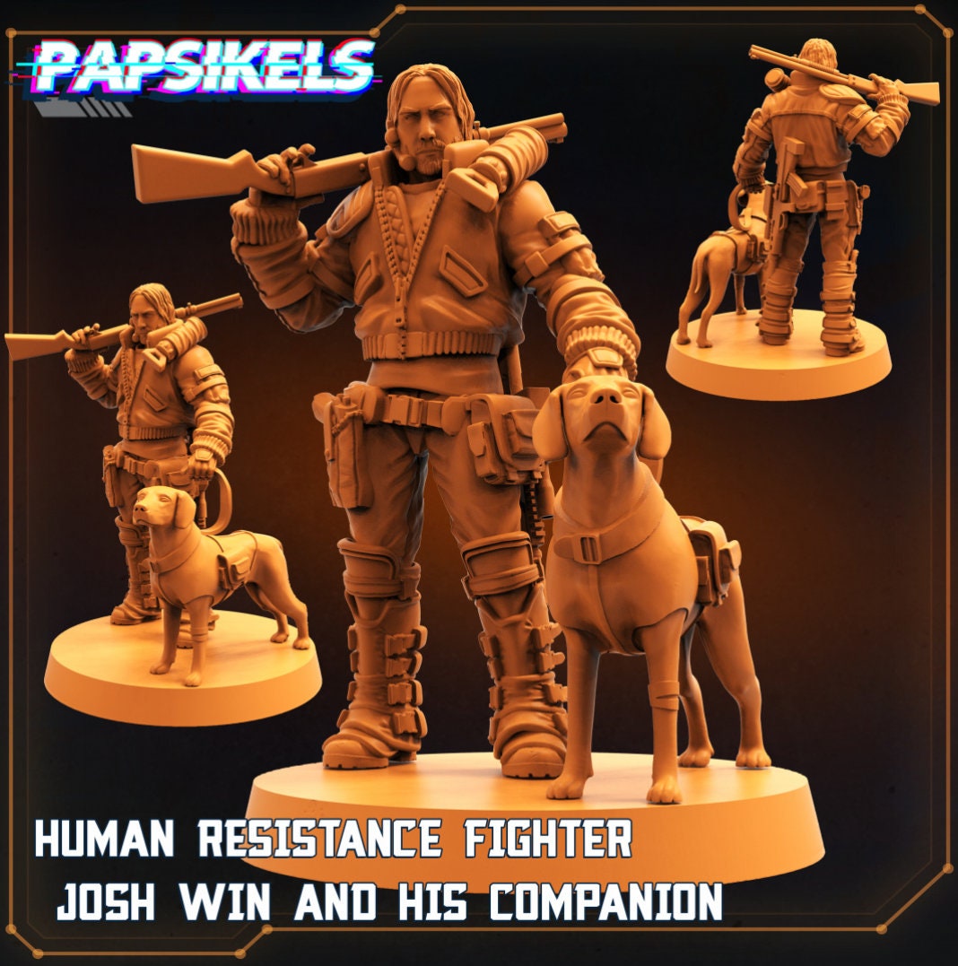 Human Resistance Fighter - Josh Win and His Companion