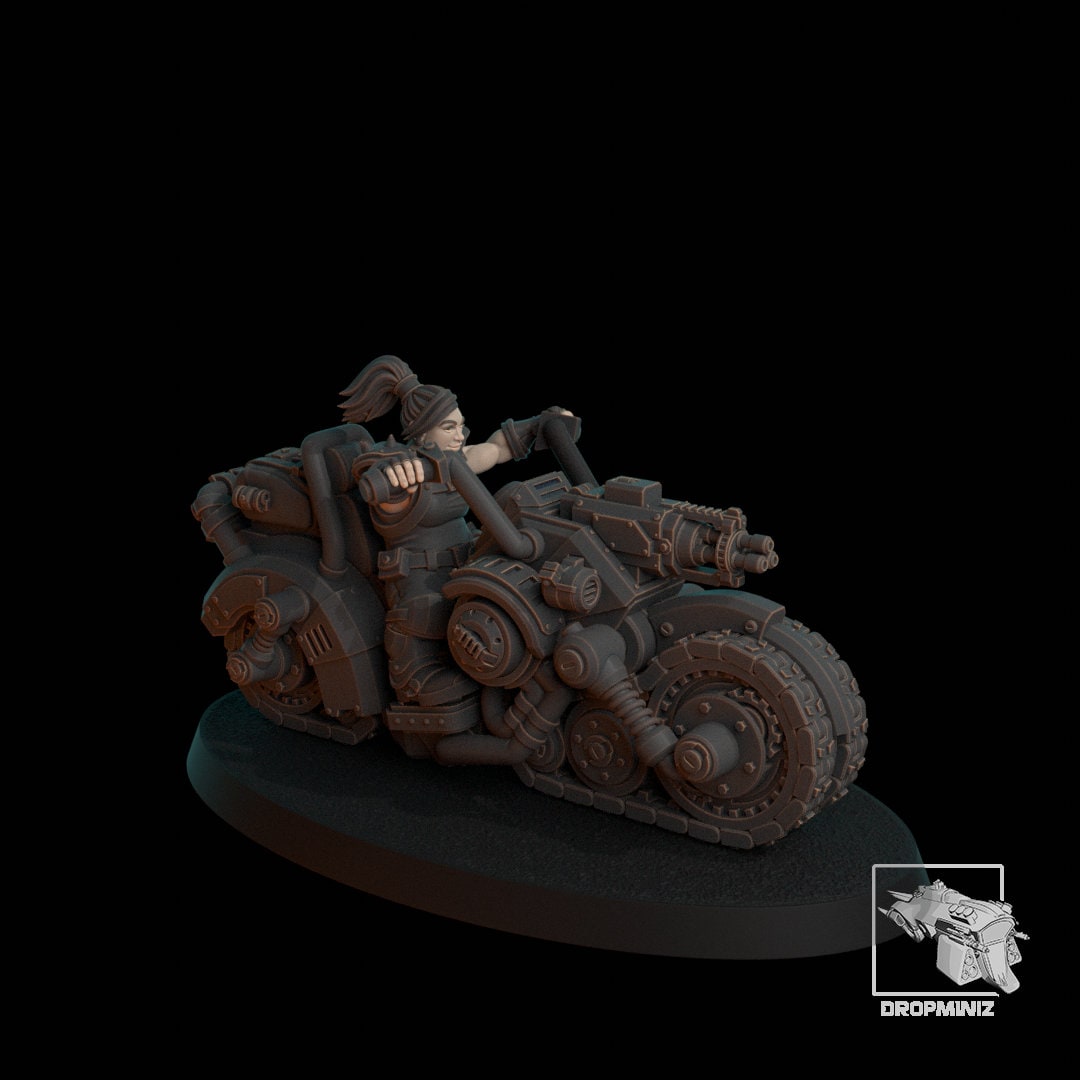 Bad Azz Dwarves of the Galaxy - Female Biker - B