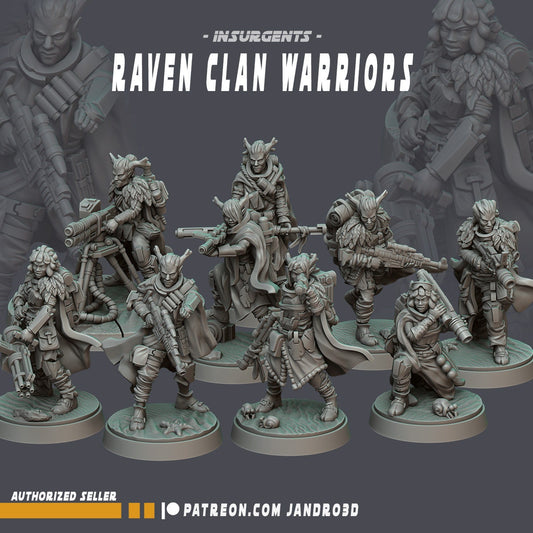 Raven Clan Warriors - Set of 9