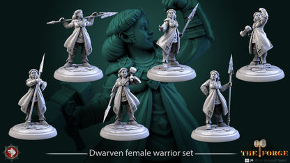 Dwarf - Female Warriors - Set of 6