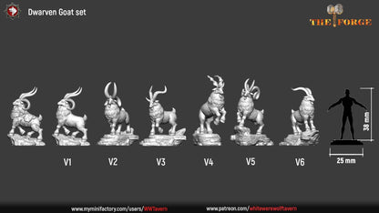 Dwarven Goats - Set of 6